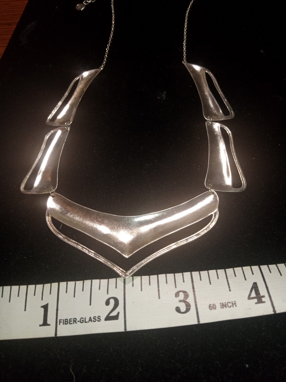 RARE! Silpada Silver V-Curve Statement Necklace
